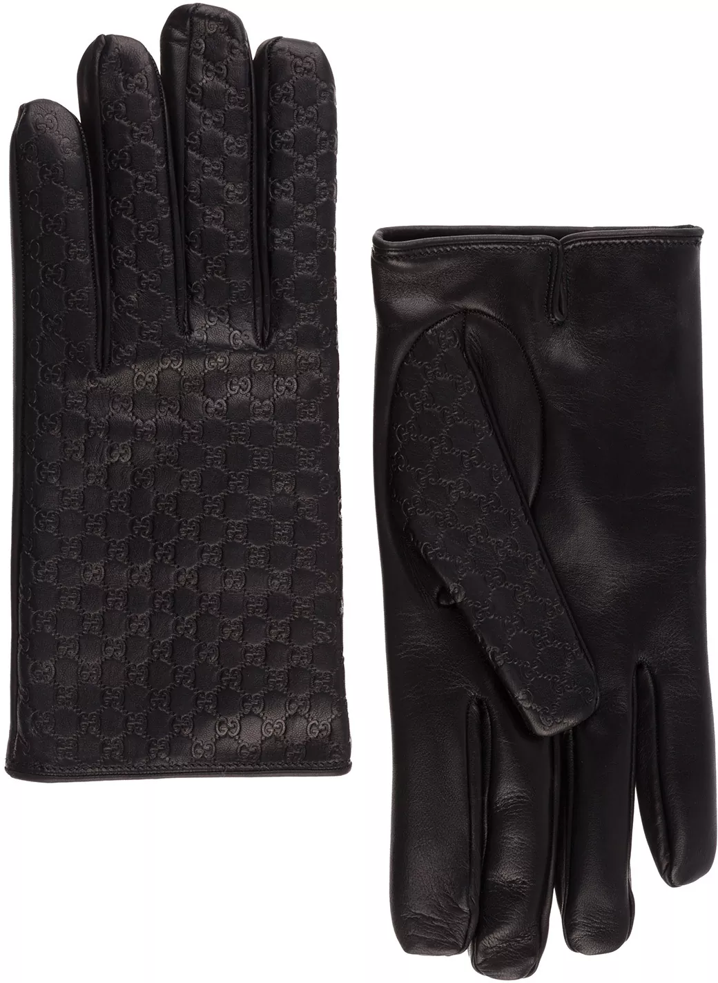 Manusa Gucci Leather Gloves Black