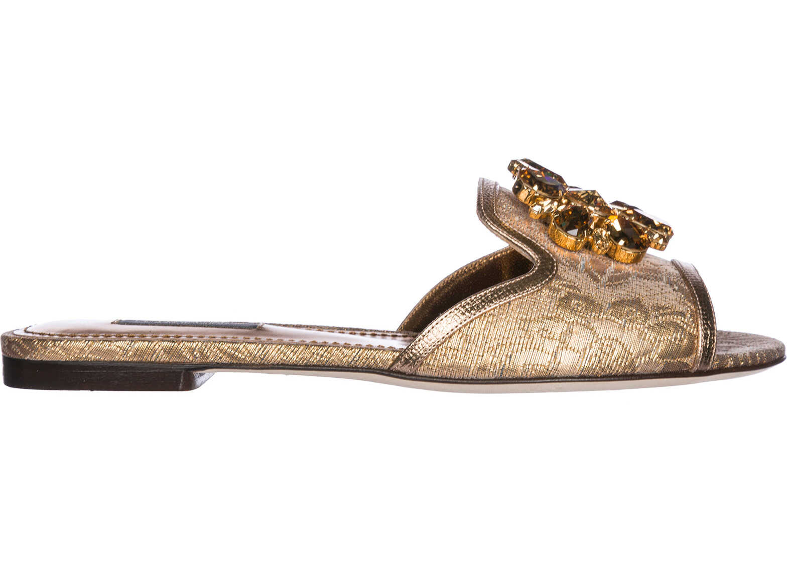 Slap Dolce & Gabbana Sandals Bianca Gold