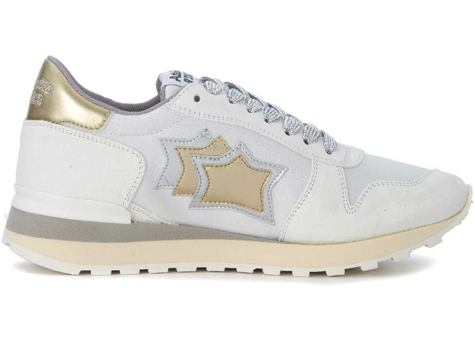 Pantofi sport Atlantic Stars Alhena White, Gold And Silver Leather Sneakers White Femei (BM 5791238) 3
