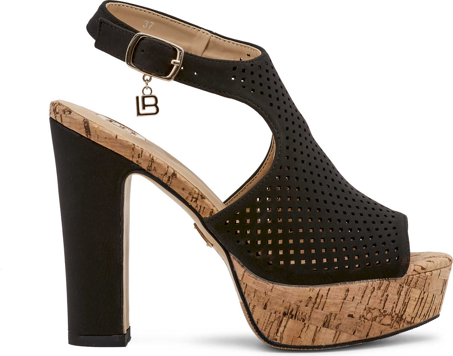 Sandala Laura Biagiotti 613_Nabuk Black