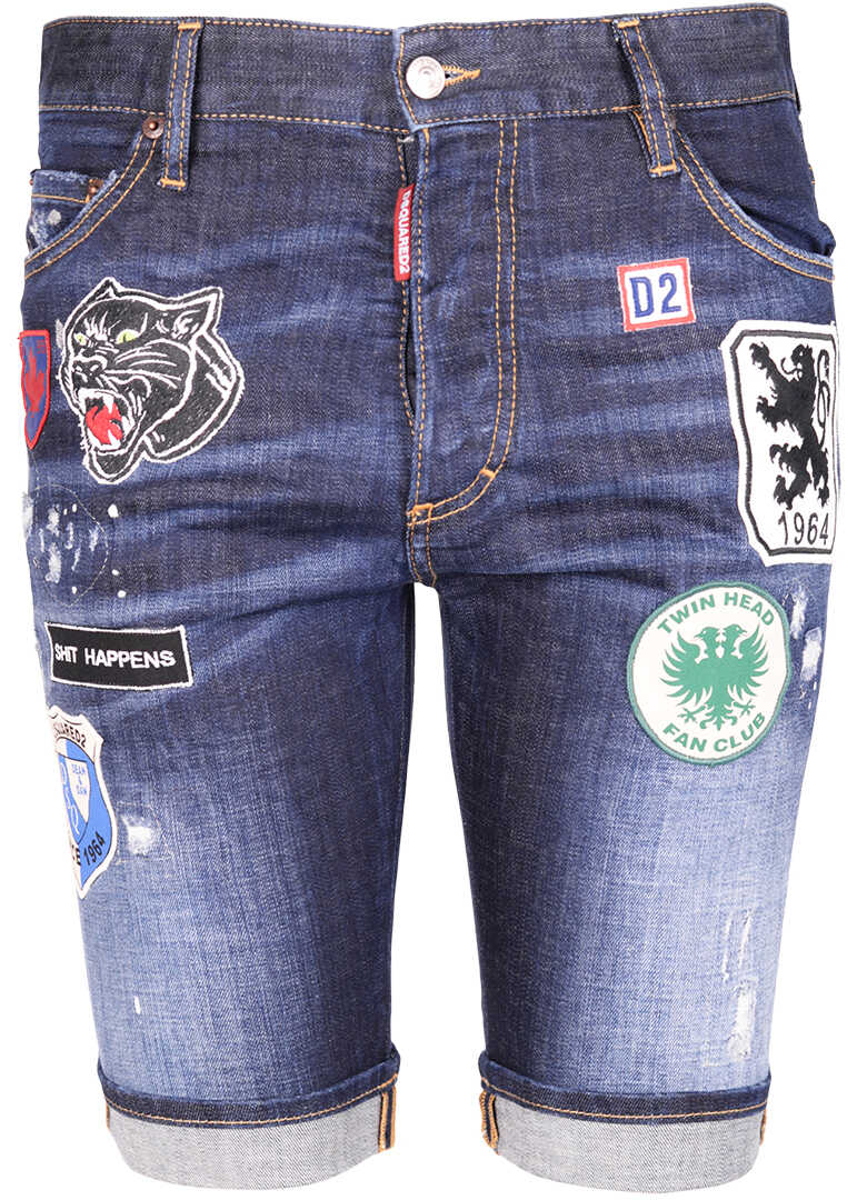 Pantalon DSQUARED2 Szorty Granatowy