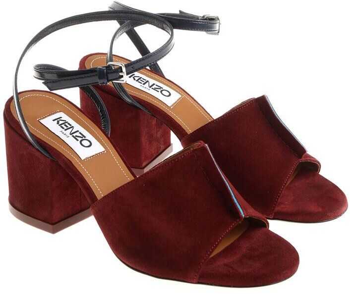 Kenzo Burgundy Daria Sandals Red