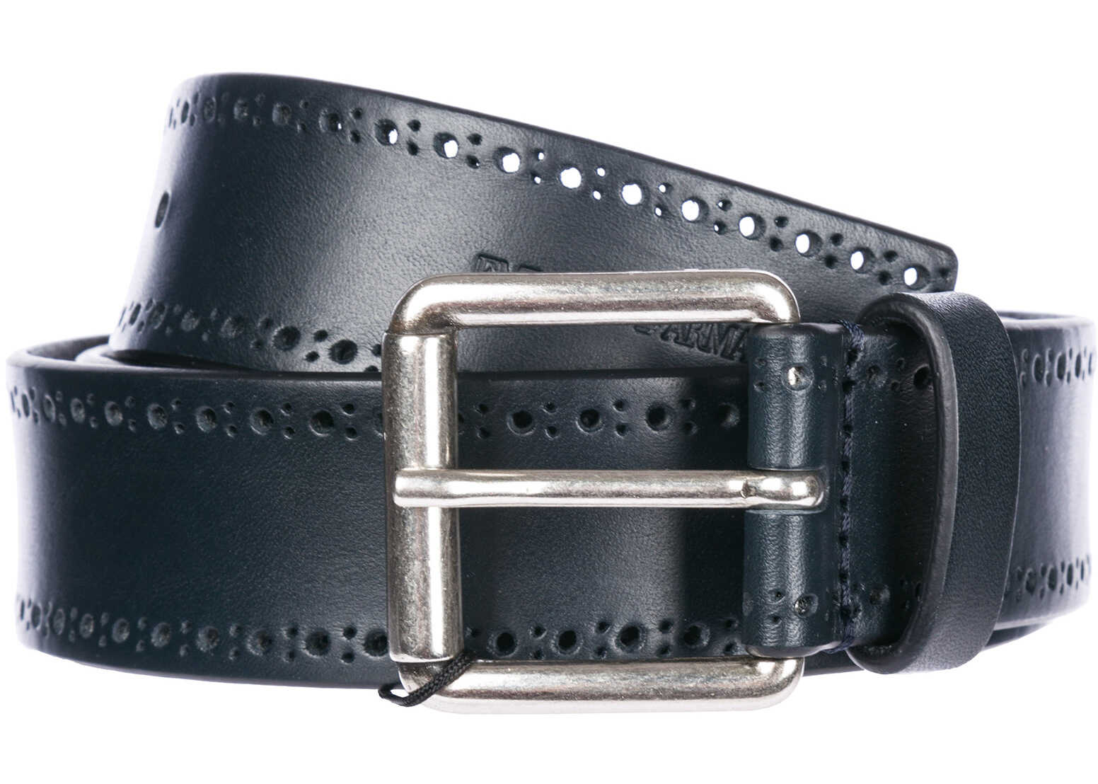 Curea Emporio Armani Leather Belt Blue