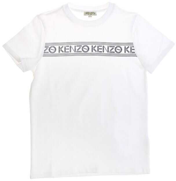 Tricou Kenzo White T-Shirt With Logo Print White