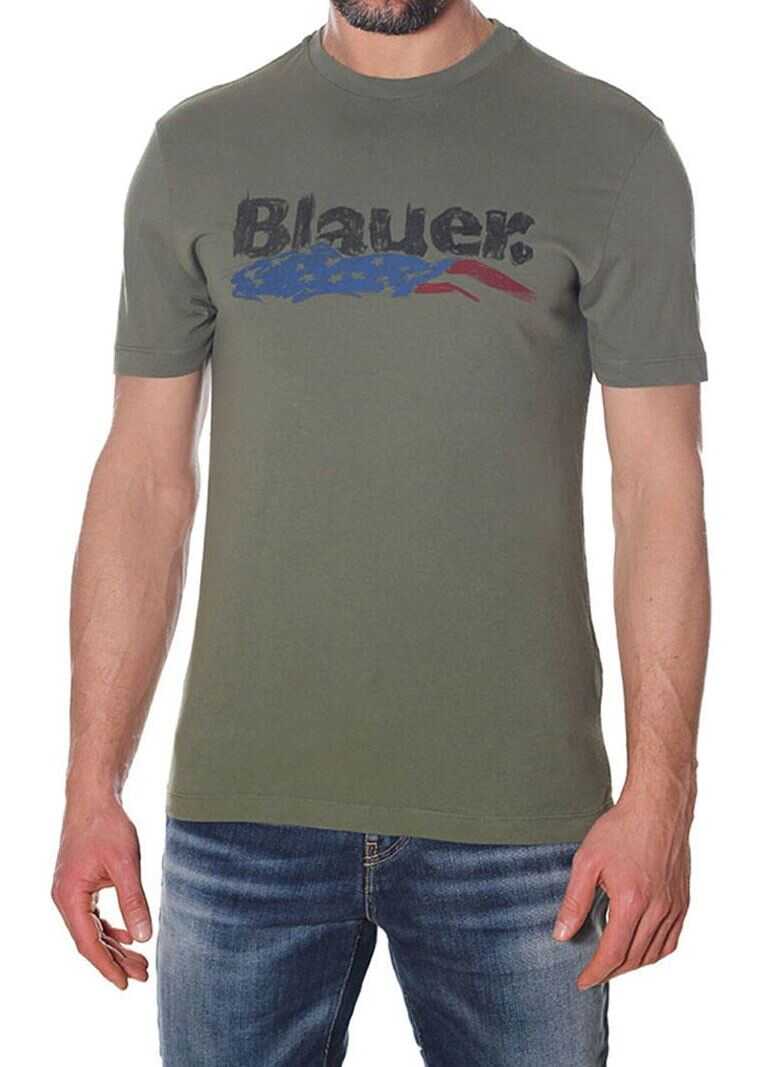 Tricou Blauer Army Green Cotton T-Shirt Green