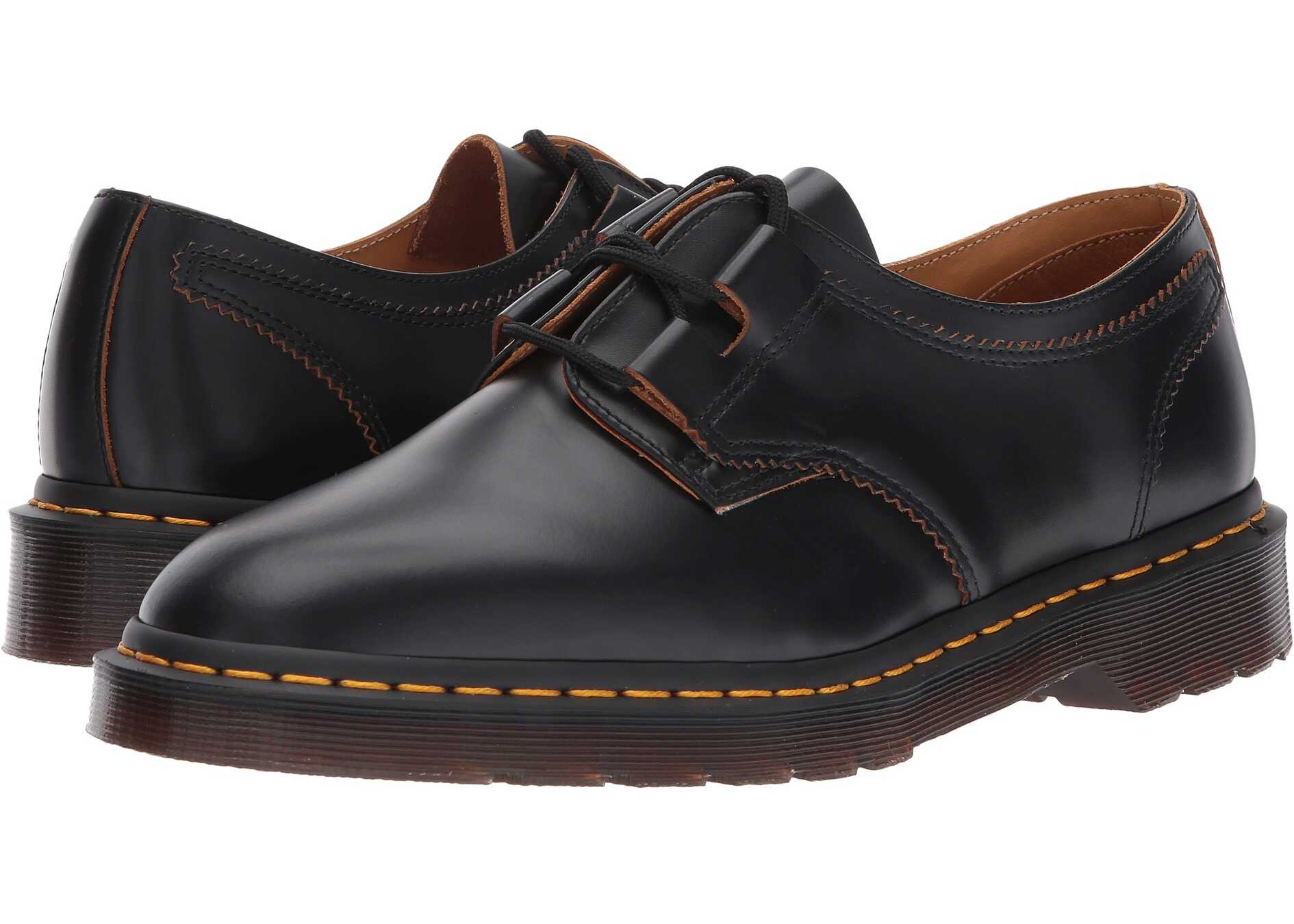 Pantof Dr. Martens 1461 Ghillie Shoe Black Vintage Smooth