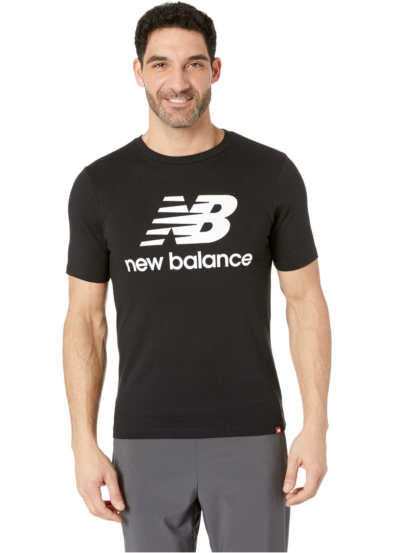 New Balance Essentials Stacked Logo Tee Black 2