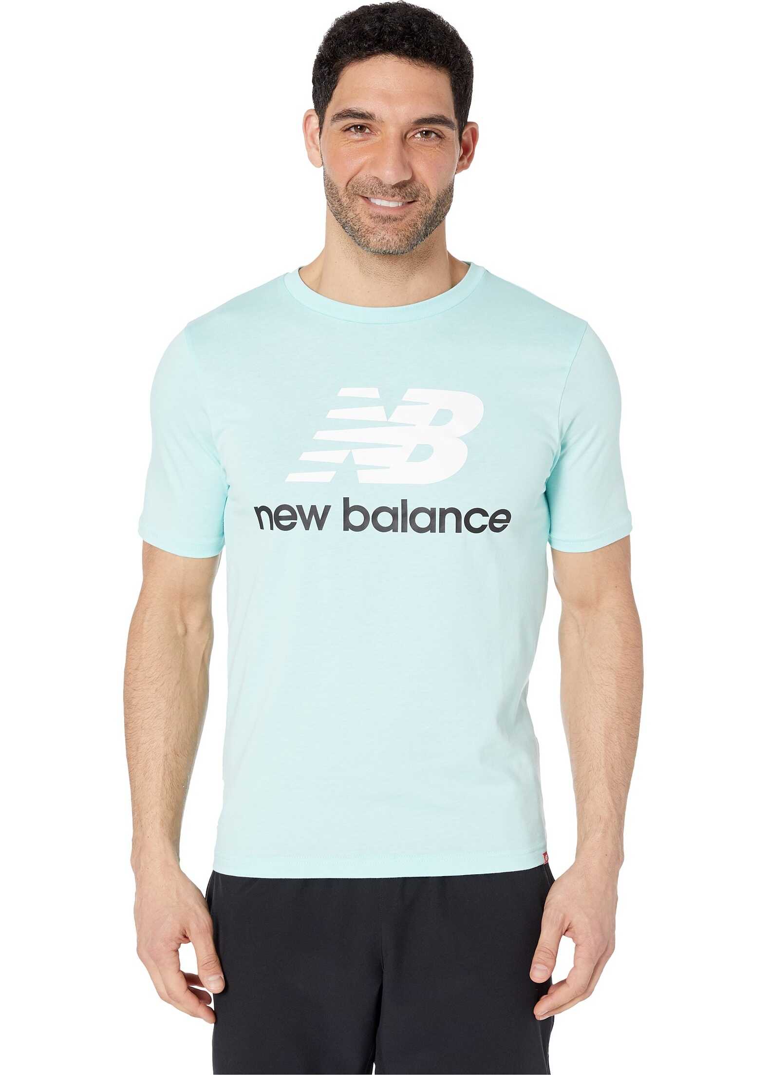 New Balance Essentials Stacked Logo Tee Light Reef