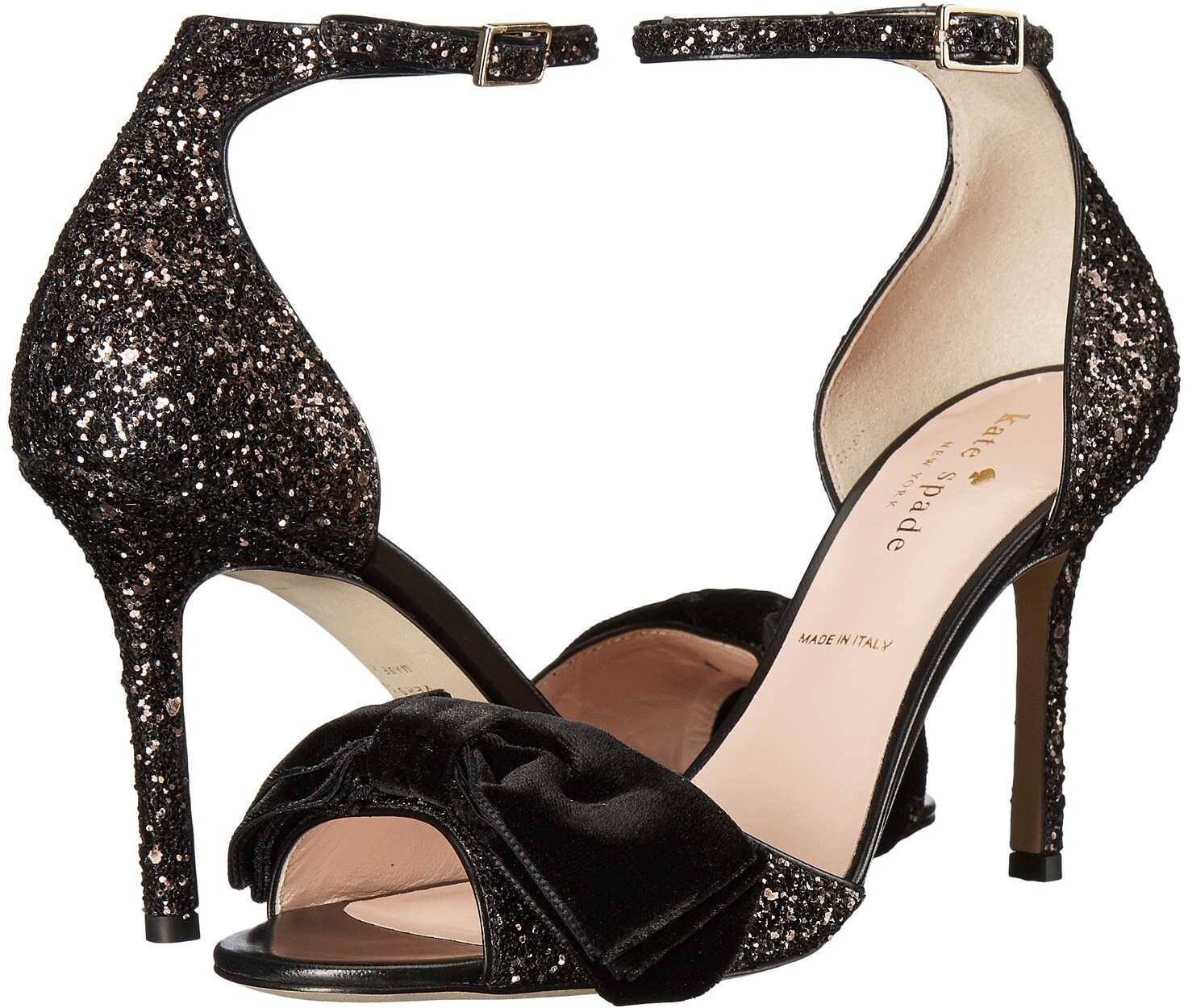 Pantof Kate Spade New York Irwin Pewter Glitter/Black Velvet
