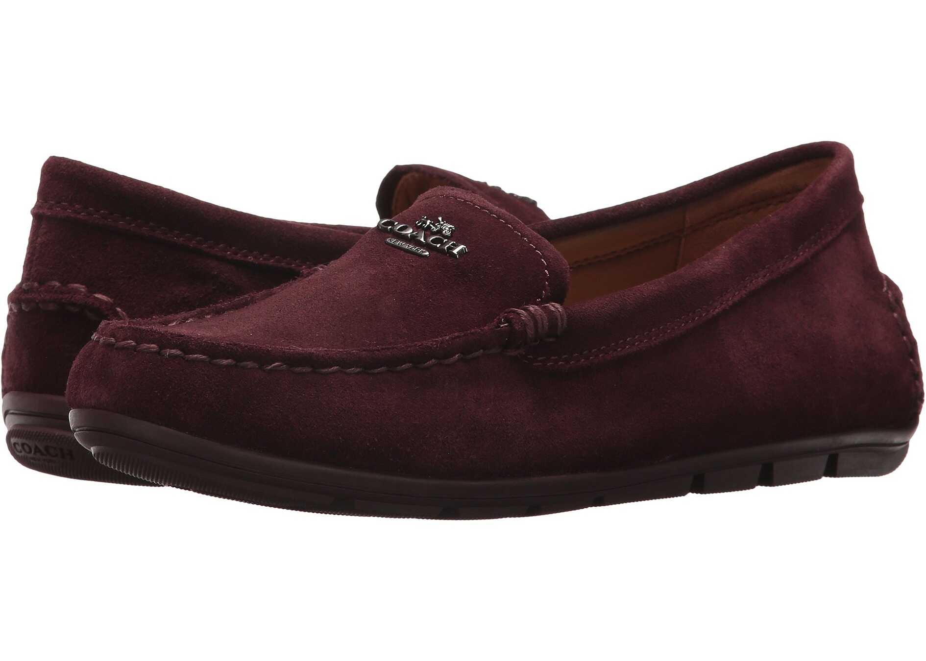 Mocasin COACH Mary Lock Up Driver New Oxblood Suede