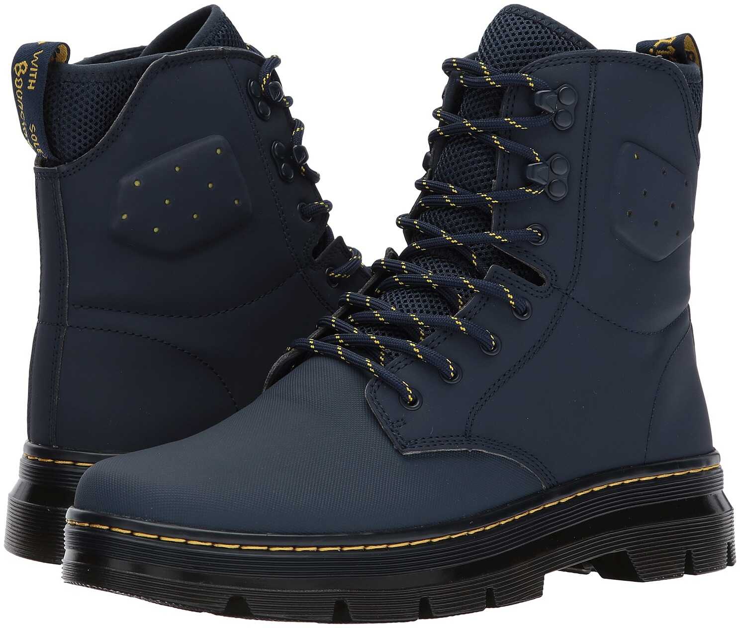 Gheata Dr. Martens Quinton Tall Boot Indigo Ajax/Indigo 19-4024 Tpx Synthetic Nubuck
