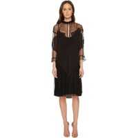Rochii elegante Mesh Inset 3/4 Sleeve Dress Femei