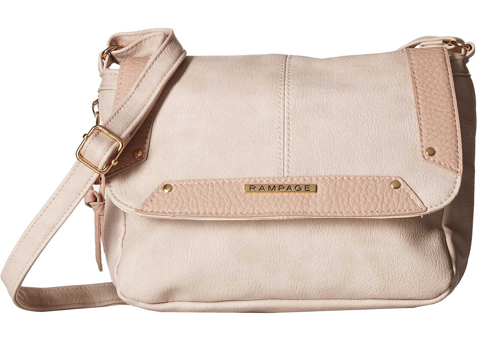 Geanta femei Rampage Mixed Media Crossbody Blush