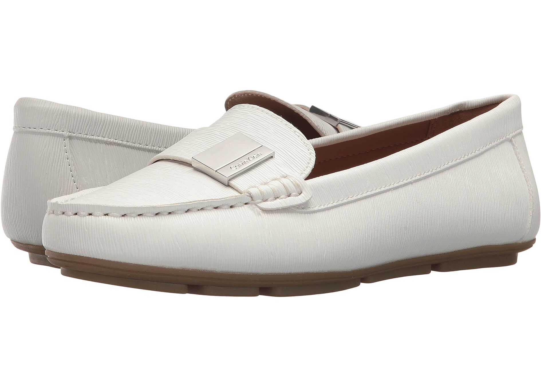 Mocasin Calvin Klein Lisa Platinum White Birtch Saffiano Smooth