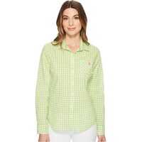Camasi casual Woven Plaid Blouse Femei
