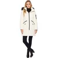 Geci de Iarna Parka with Detachable Fur Trimmed Hood Femei