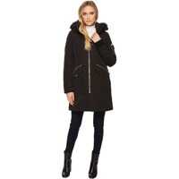 Geci de Iarna Parka with Detachable Fur Trimmed Hood Femei