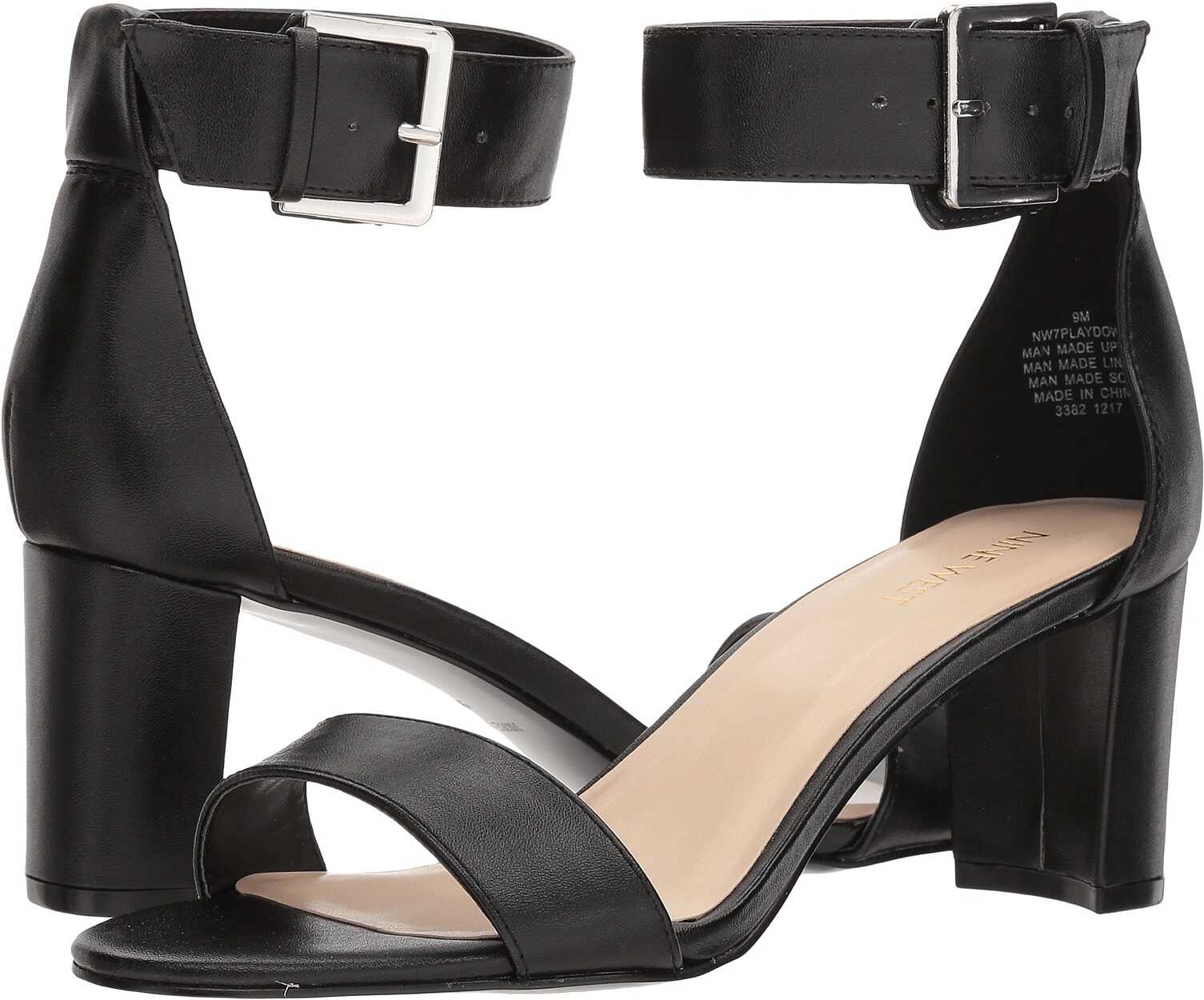 Sandala Nine West Playdown Black Synthetic