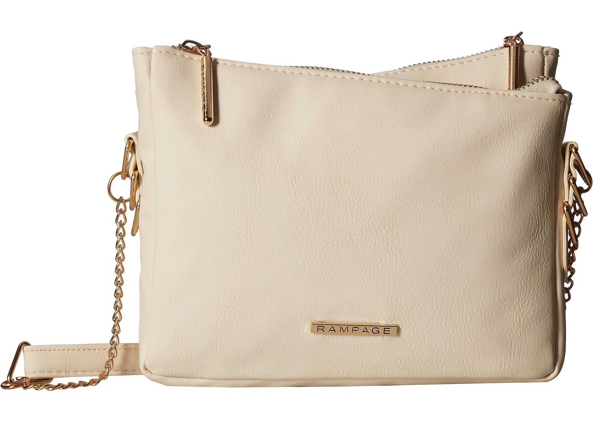 Geanta femei Rampage Triangle Ring Crossbody Birch