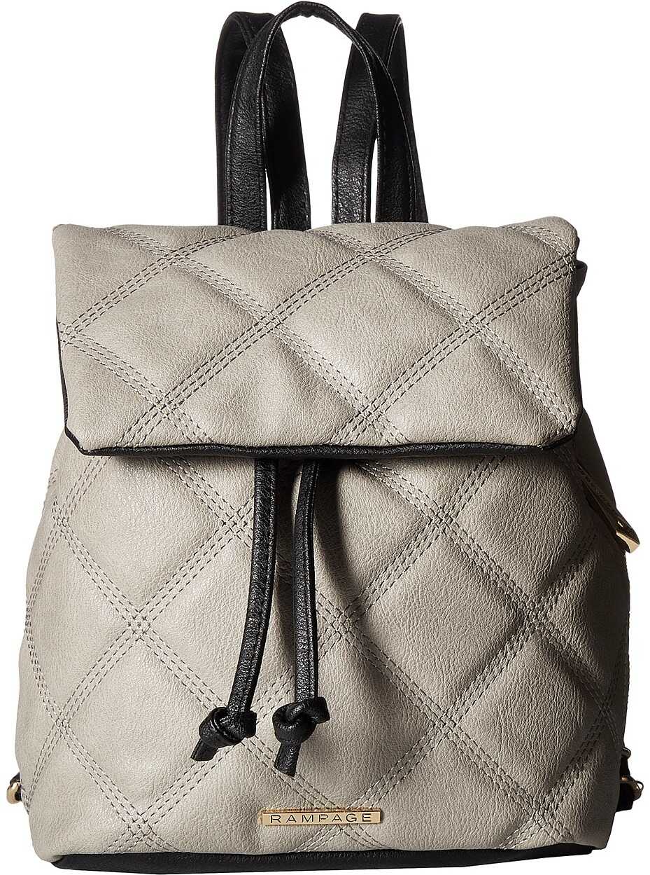 Rucsac Rampage Mini Quilted Drawstring Backpack Concrete
