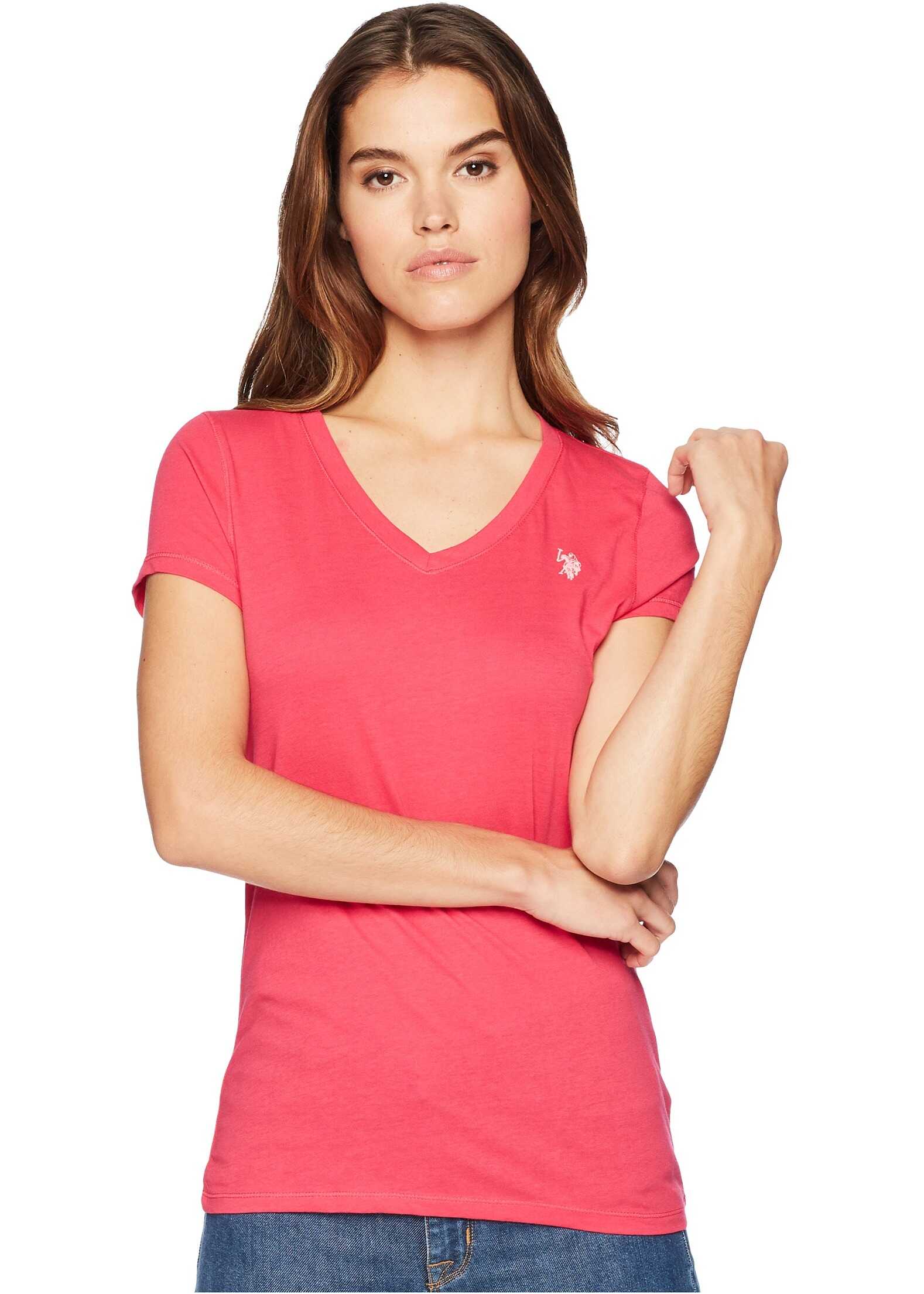 Tricou U.S. POLO ASSN. Tonal Embroidered T-Shirt Bright Rose