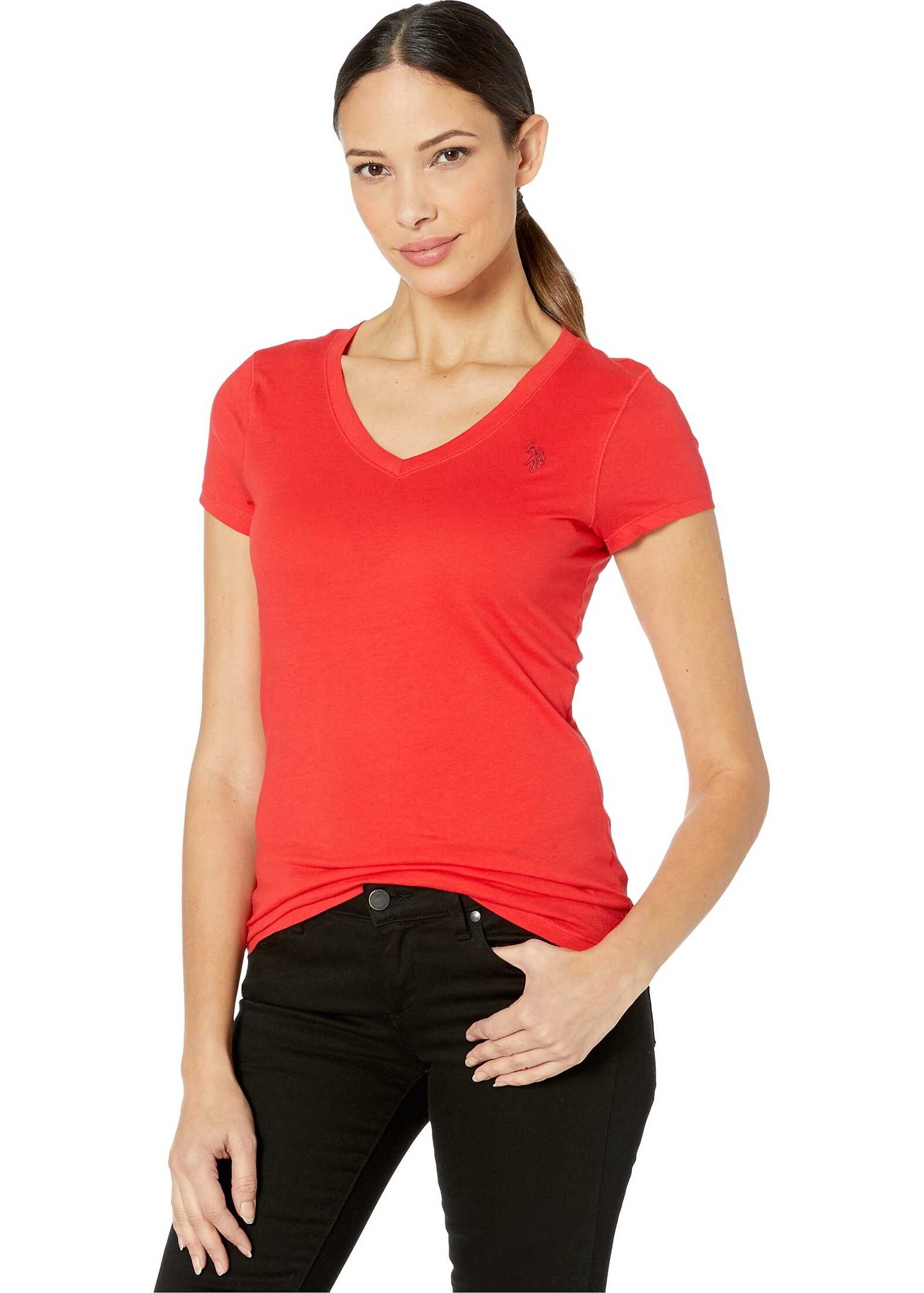 U.S. POLO ASSN. Tonal Embroidered T-Shirt Raging Red