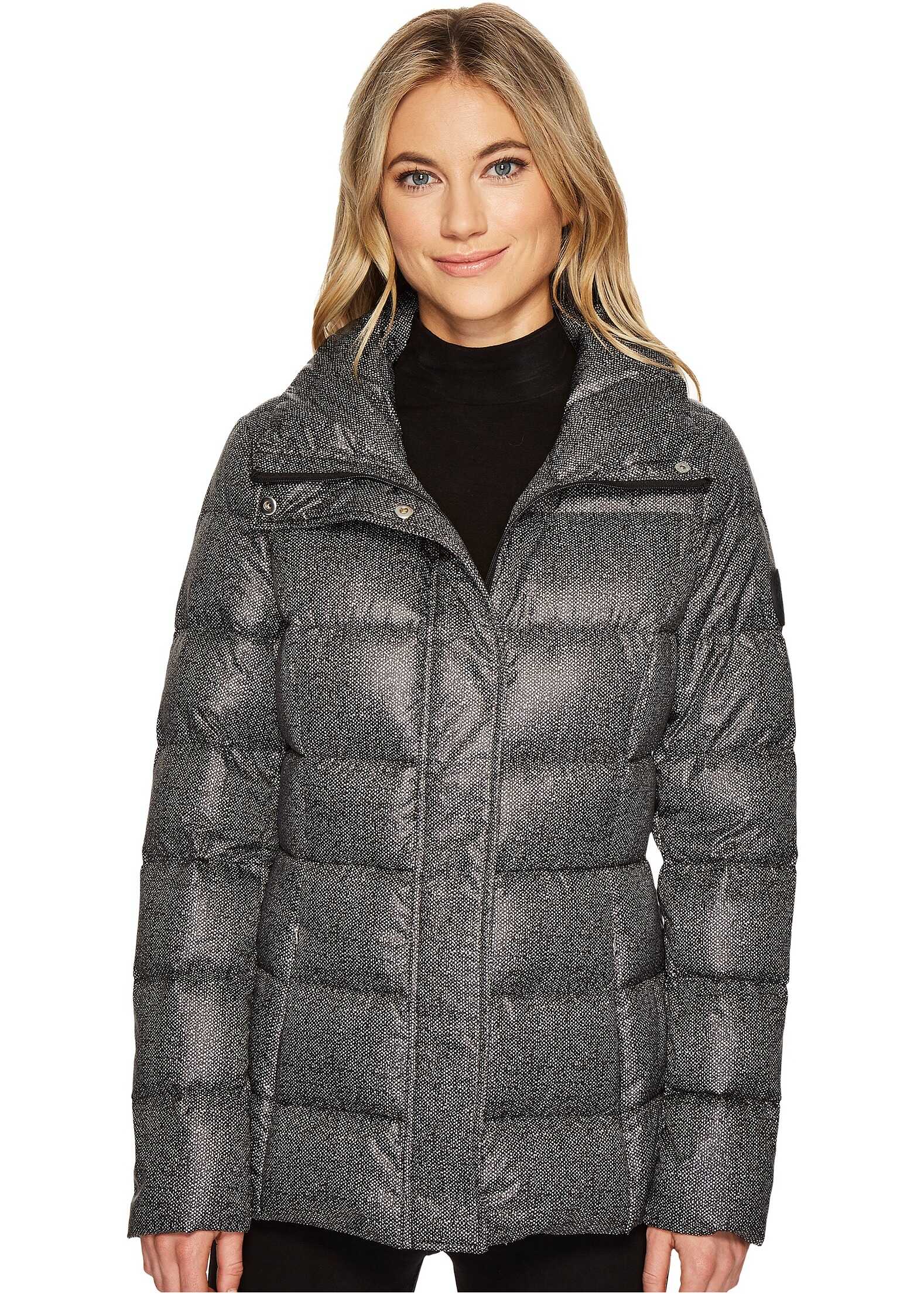 Geaca Ralph Lauren Printed Stand Collar Packable Salt/Pepper