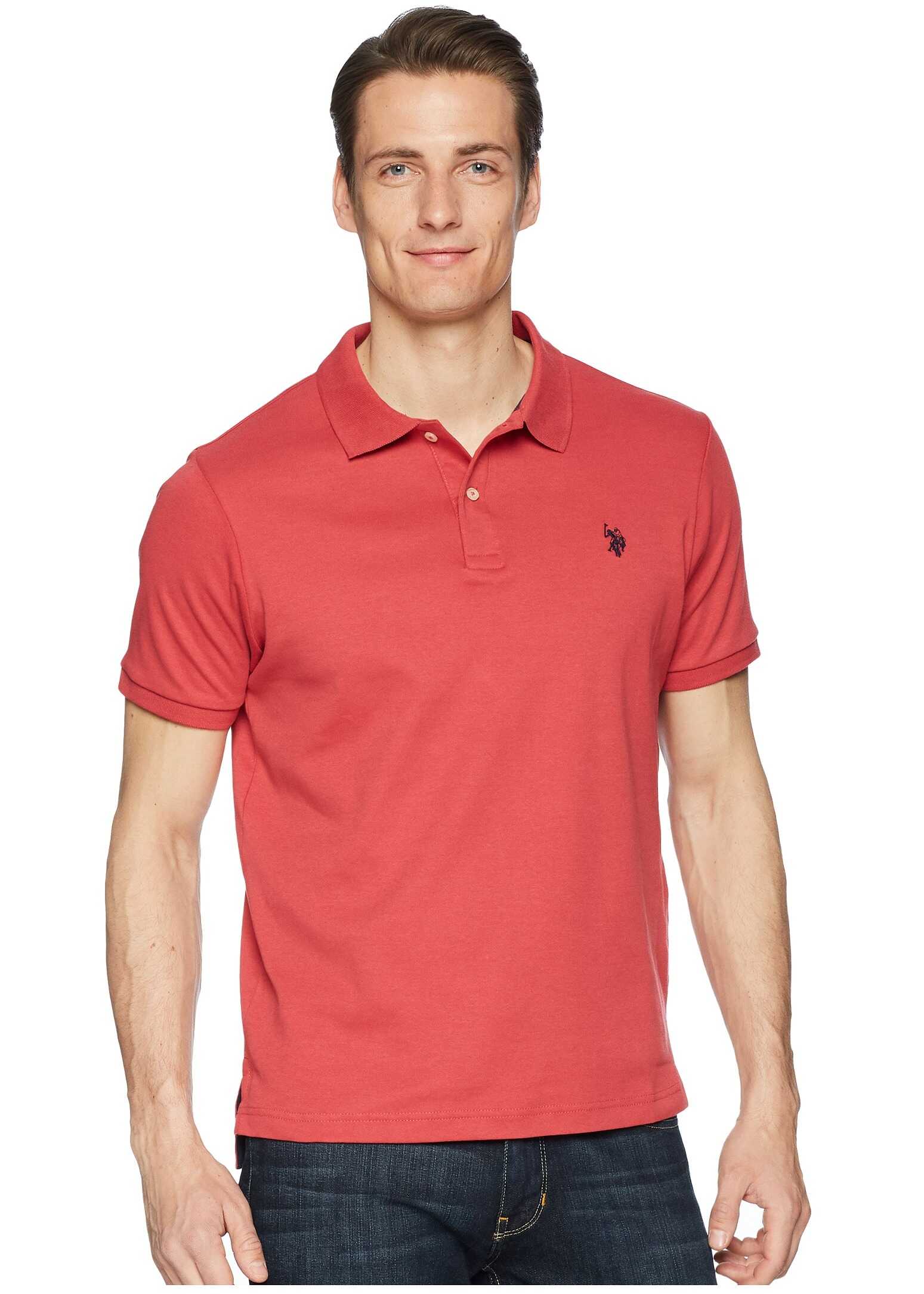 Tricou U.S. POLO ASSN. Classic Interlock Polo Shirt Brandy Apple