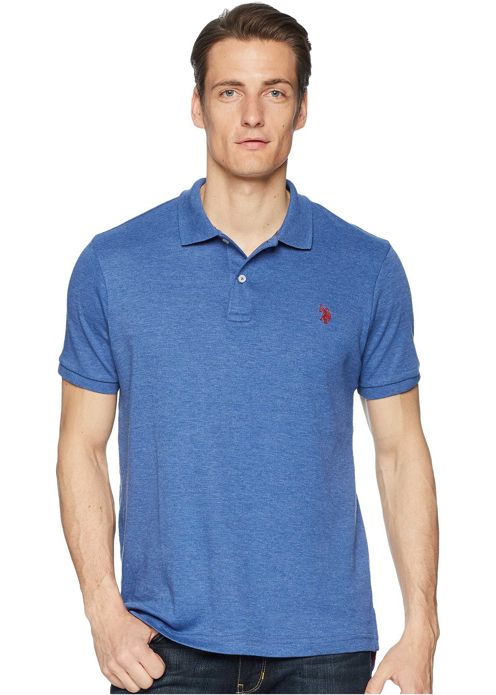 Tricou U.S. POLO ASSN. Classic Interlock Polo Shirt Royal Blue Heather