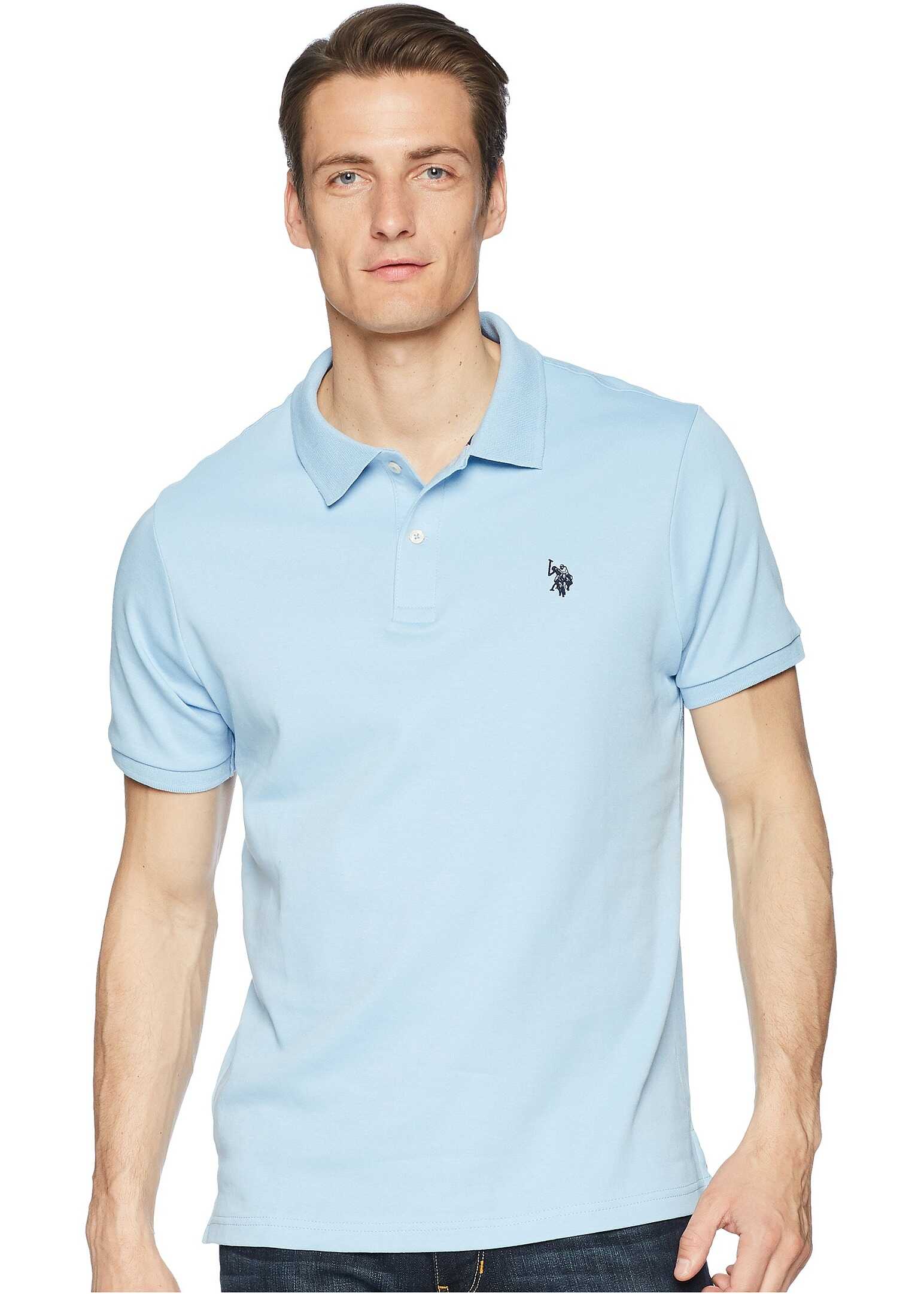 Tricou U.S. POLO ASSN. Classic Interlock Polo Shirt Terry Blue