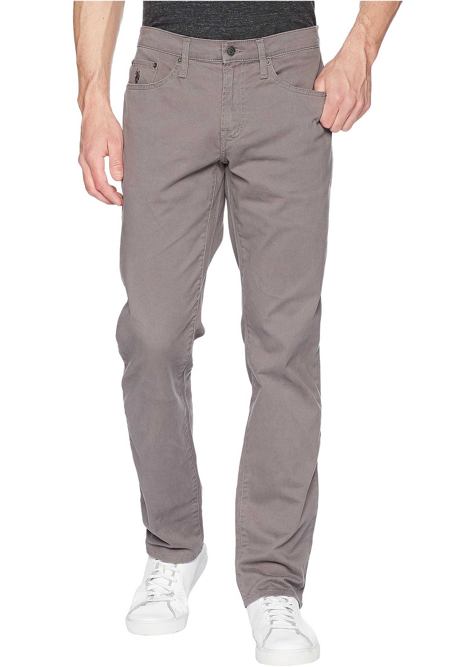 Pantalon U.S. POLO ASSN. Slim Straight Stretch Five-Pocket Pants Grey Matter