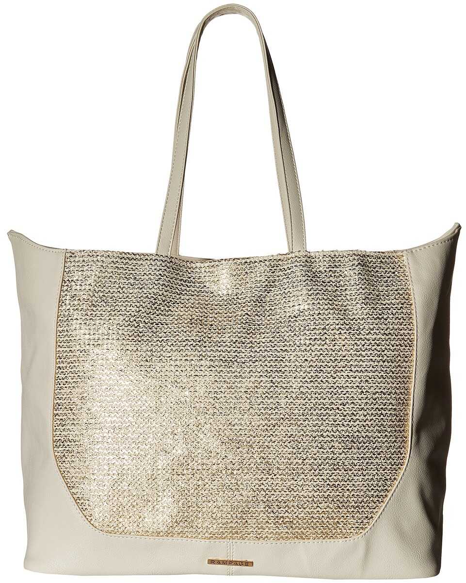Geanta femei Rampage Metallic Straw Tote Birch