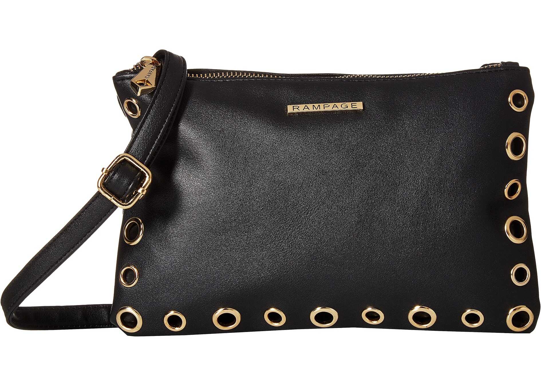 Geanta femei Rampage Grommet Crossbody Black