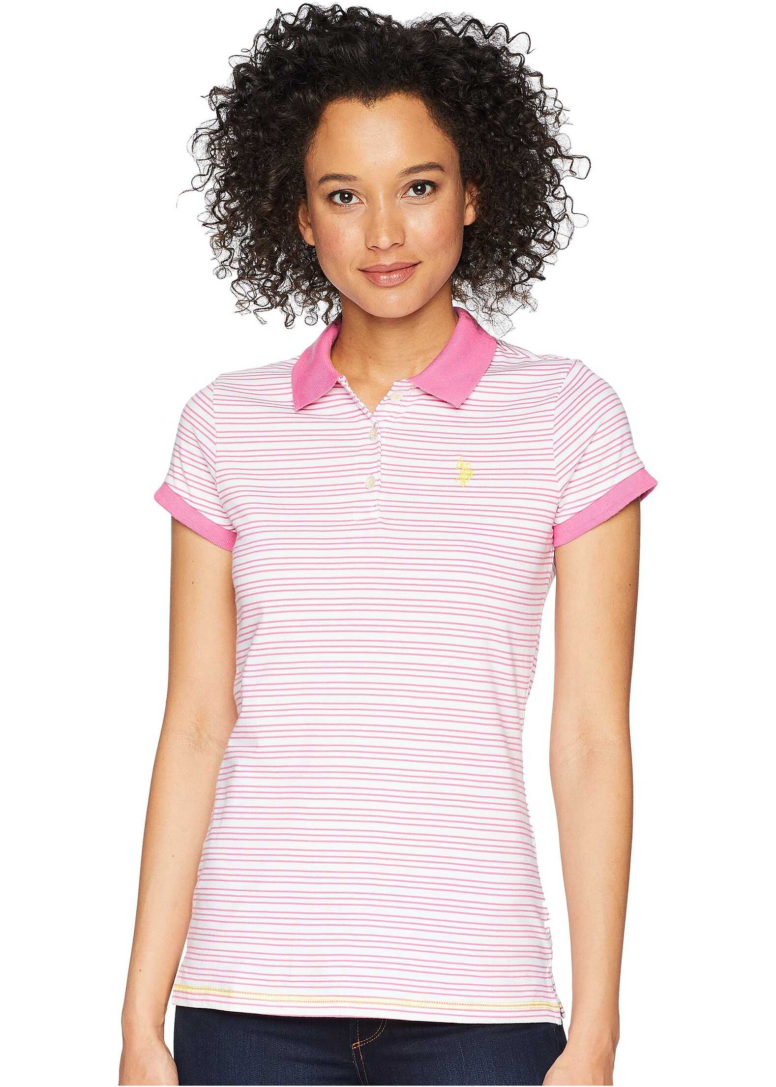 Tricou U.S. POLO ASSN. Yarn-Dye OPP Polo Shocking Pink