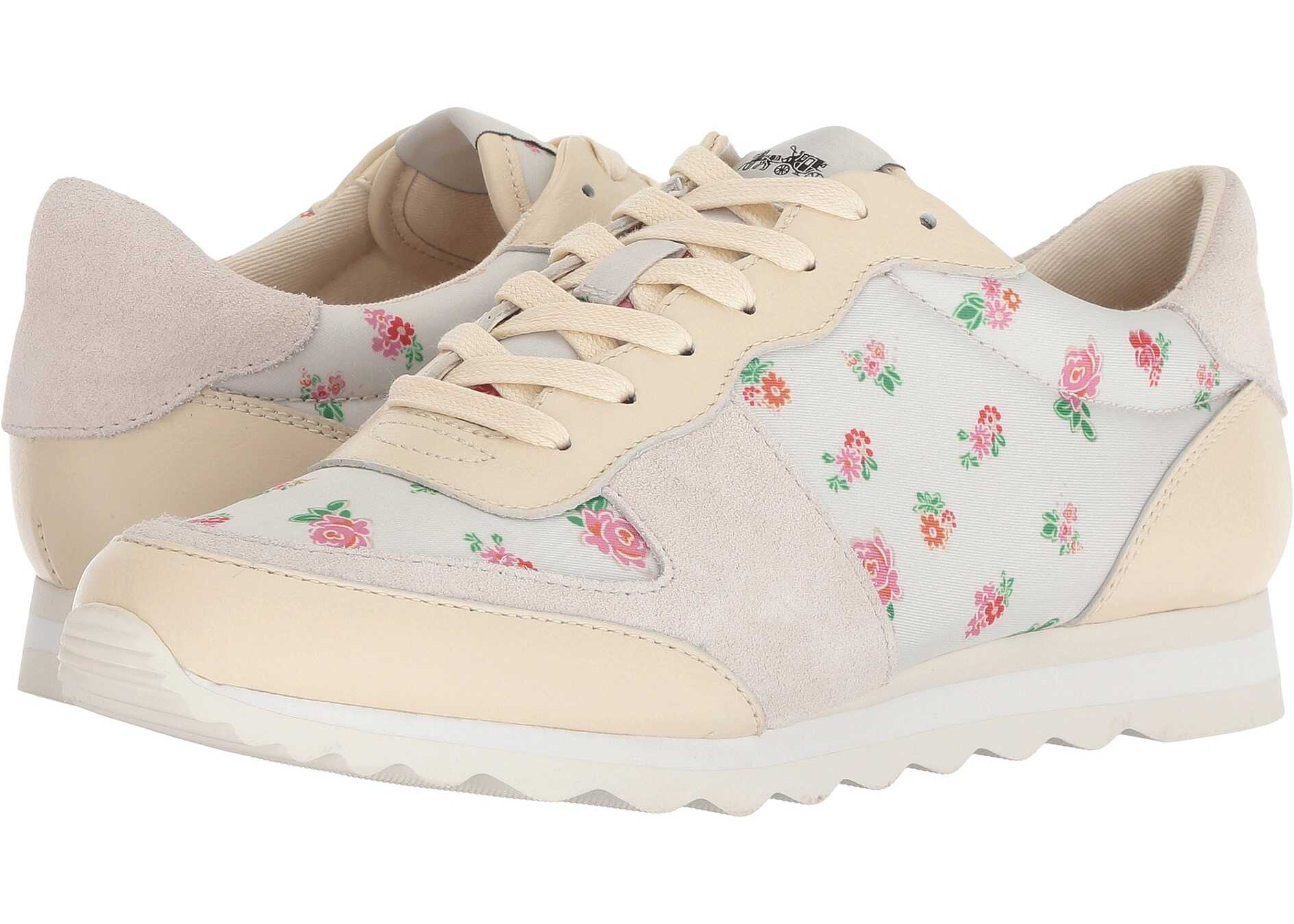 Tenis COACH C142 Runner Black/Pink Floral Nylon