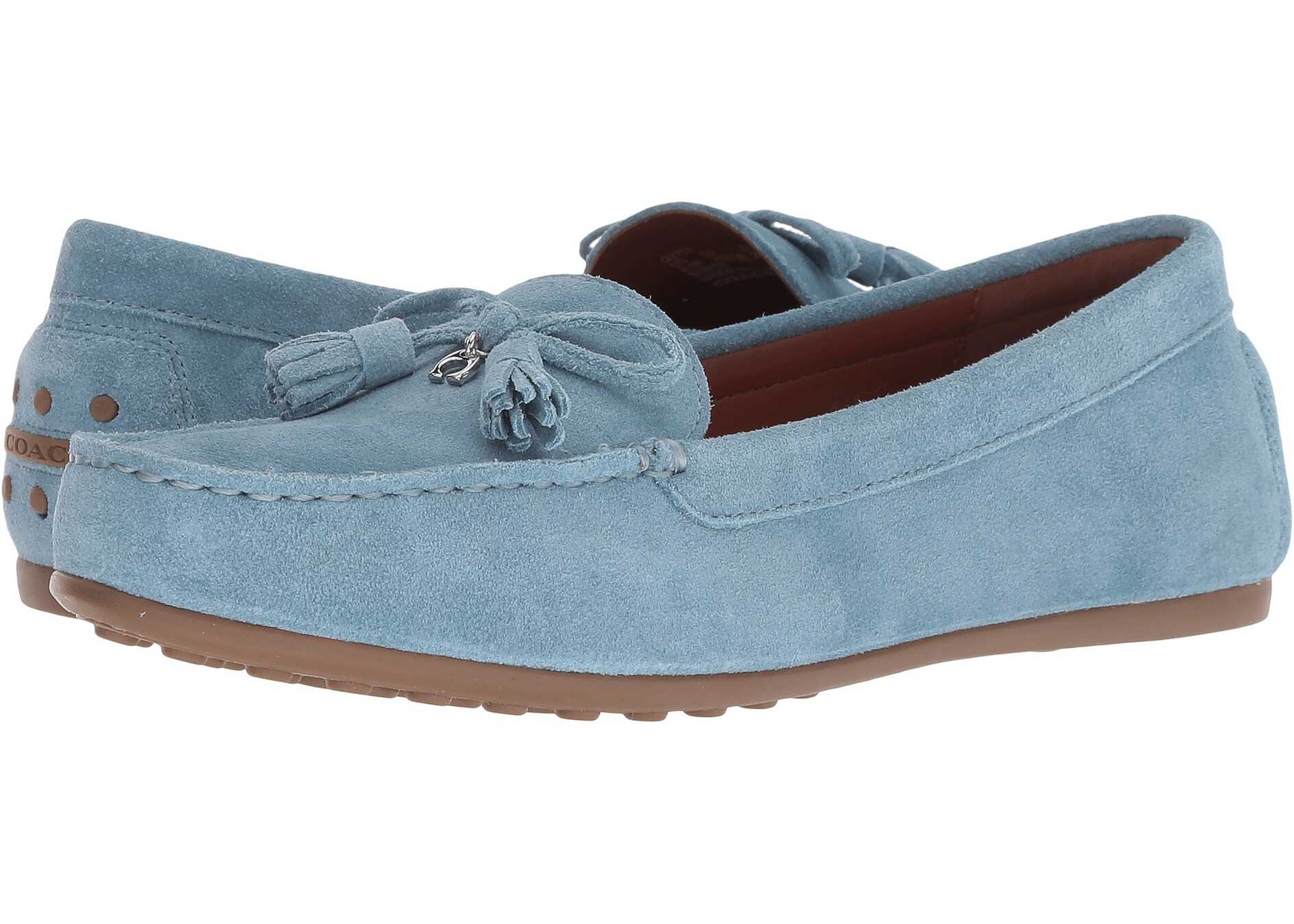 Mocasin COACH Greenwich Driver w/ Tassel Chambray Suede