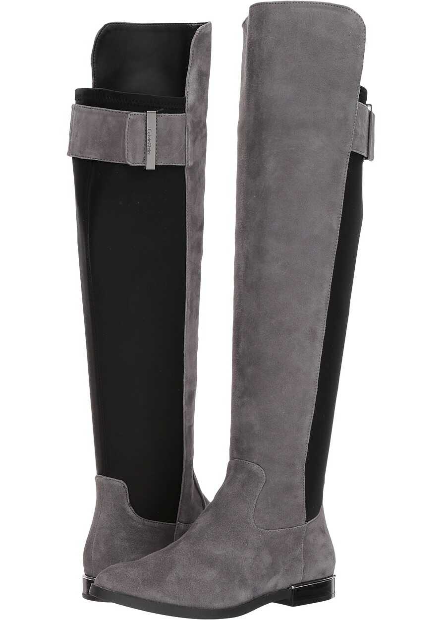 Gheata Calvin Klein Priya Slate/Black Kid Suede/Neoprene