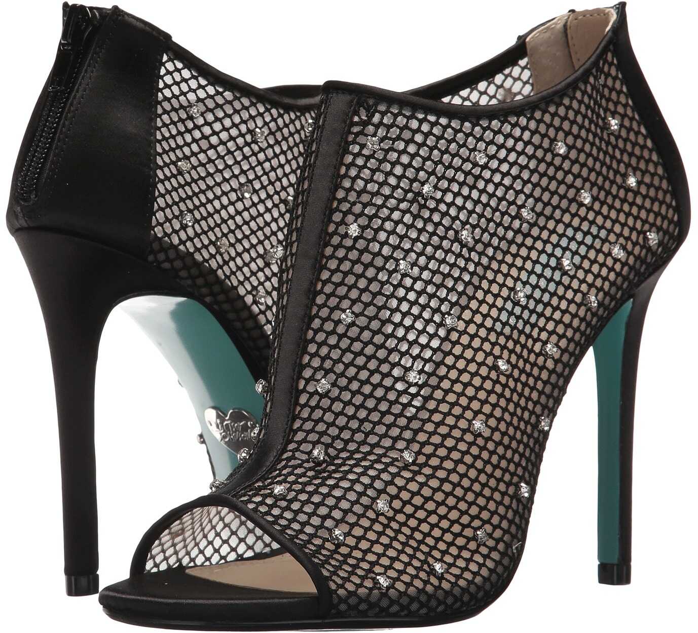 Pantof Blue by Betsey Johnson Luna Black Mesh
