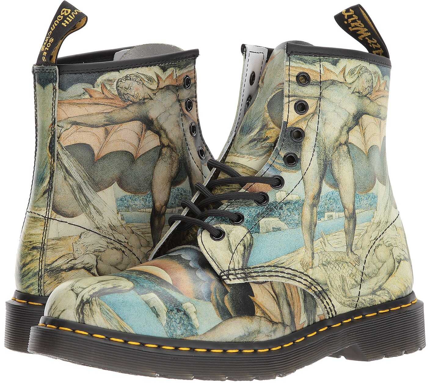 Gheata Dr. Martens William Blake 1460 8-Eye Boot White Backhand/William Blake
