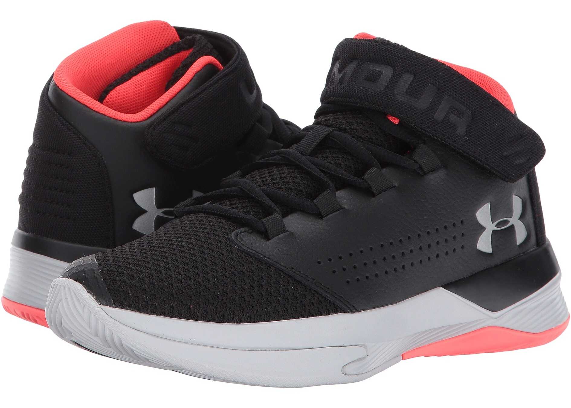 Tenis Under Armour Kids UA BGS Get B Zee Basketball (Big Kid) Black/Marathon Red/Glacier Grey
