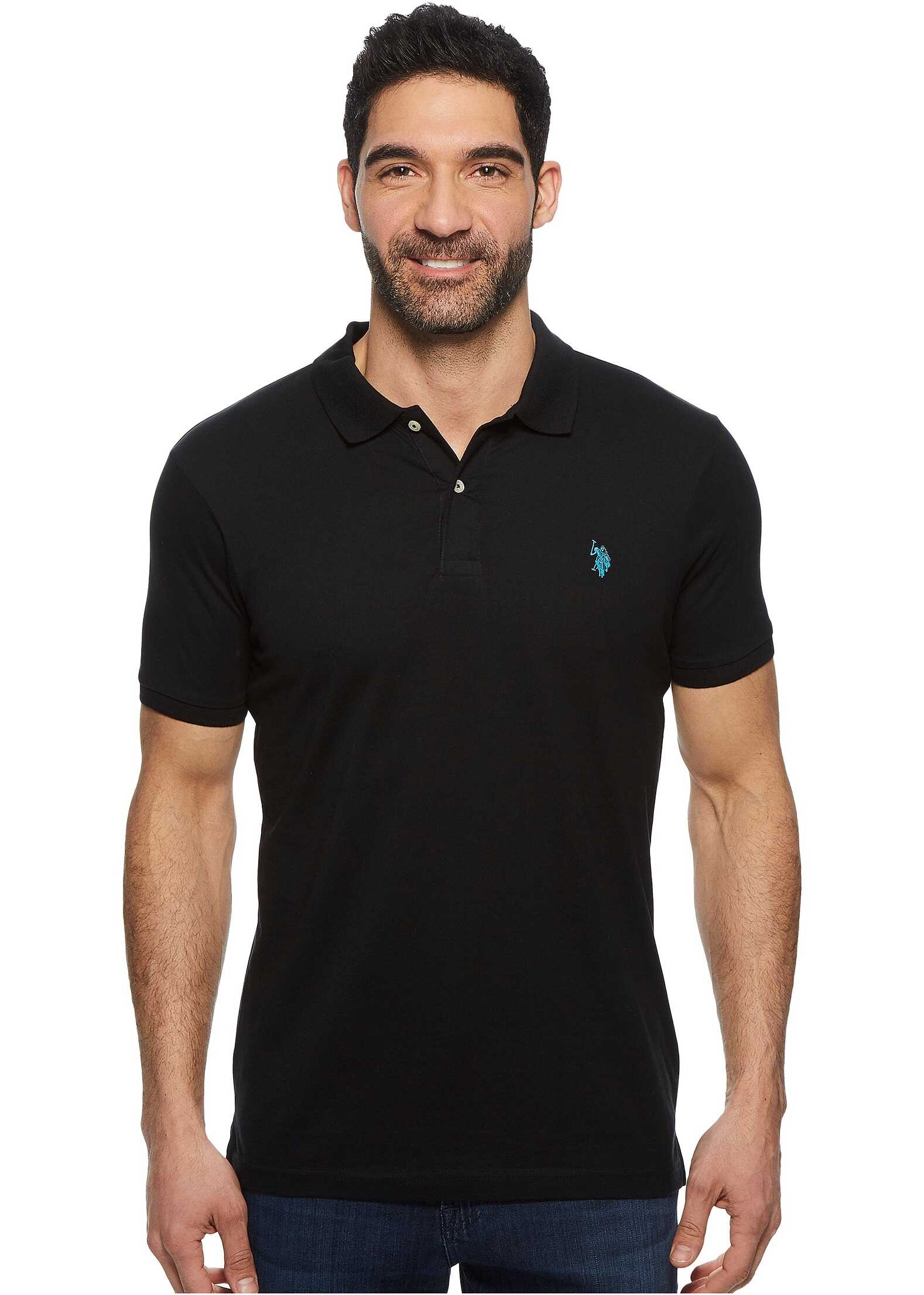 Tricou U.S. POLO ASSN. Jersey Polo Shirt Black