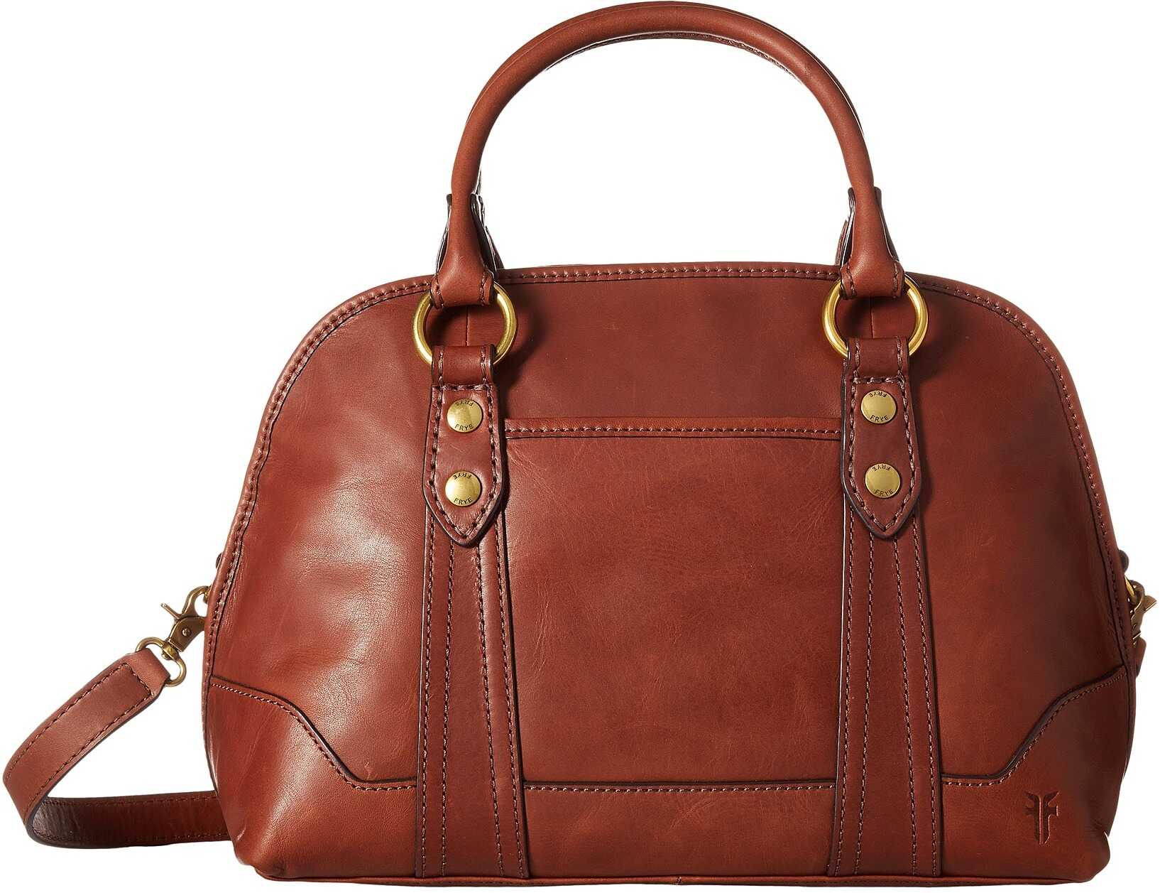 Geanta femei Frye Melissa Domed Satchel Redwood Smooth Full Grain