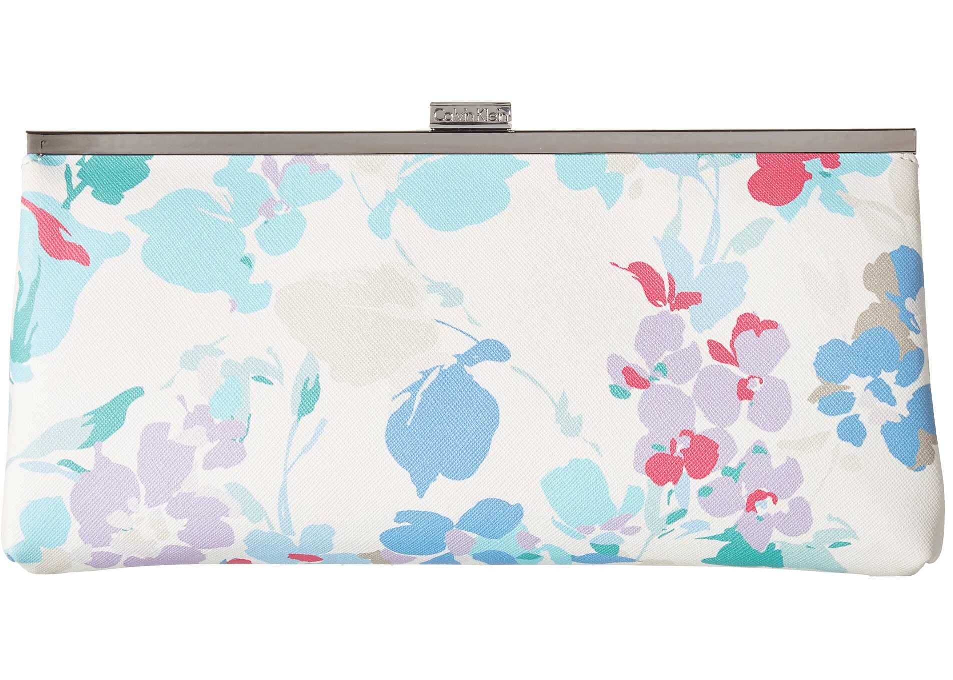 Geanta femei Calvin Klein Evening Pastel Floral Clutch Floral/White