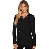 Pulovere Flecked Lace-Up Sweater Femei