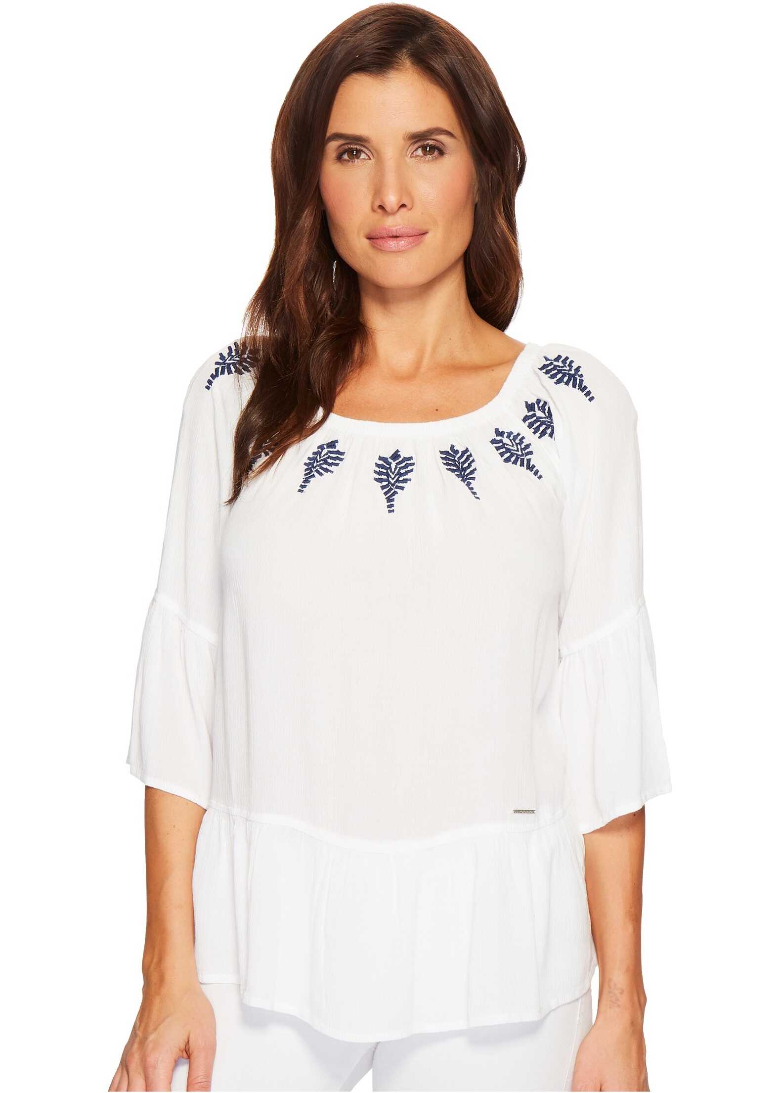 Bluza U.S. POLO ASSN. Elbow Peasant Blouse Optic White