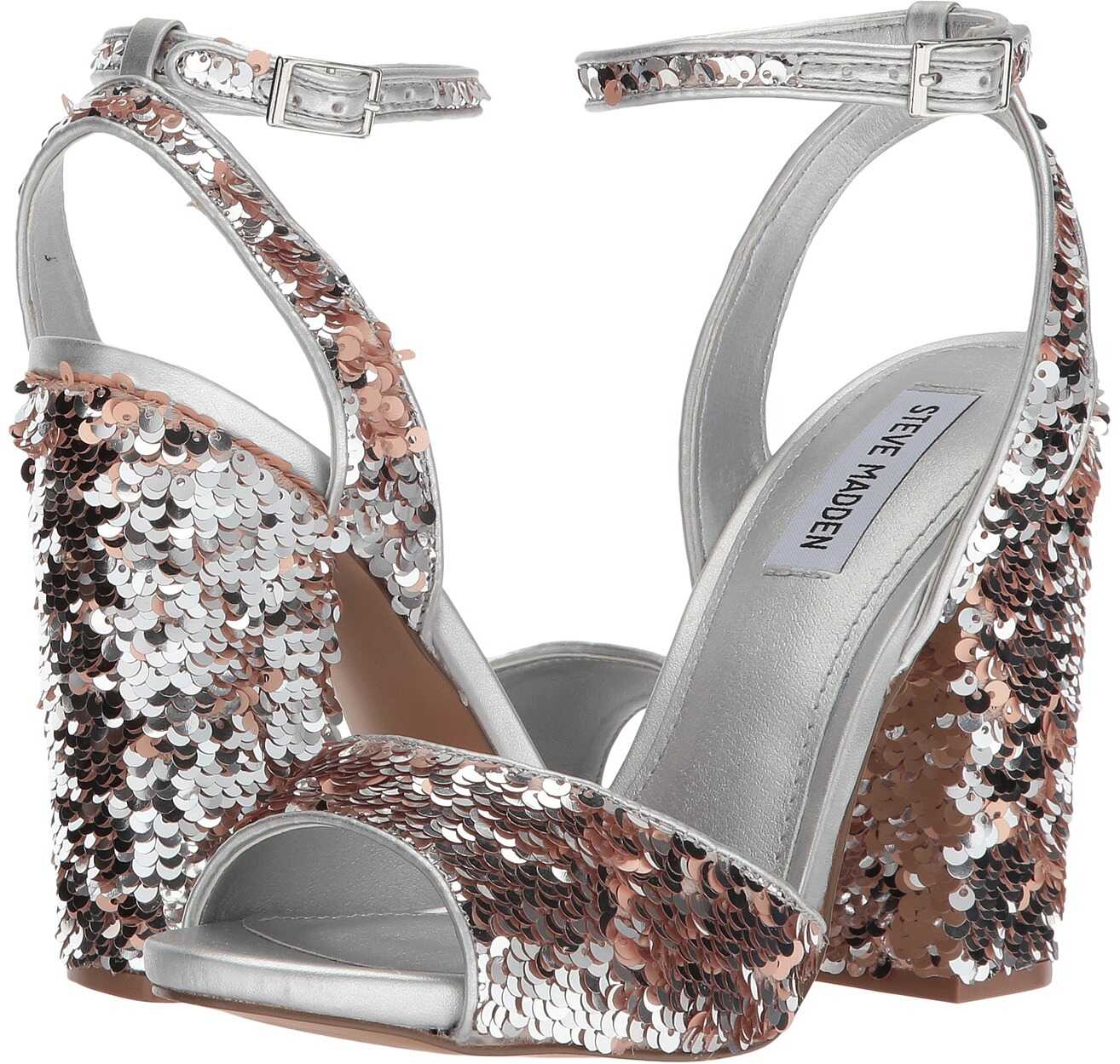 Sandala Steve Madden Ritzy Silver Sequin