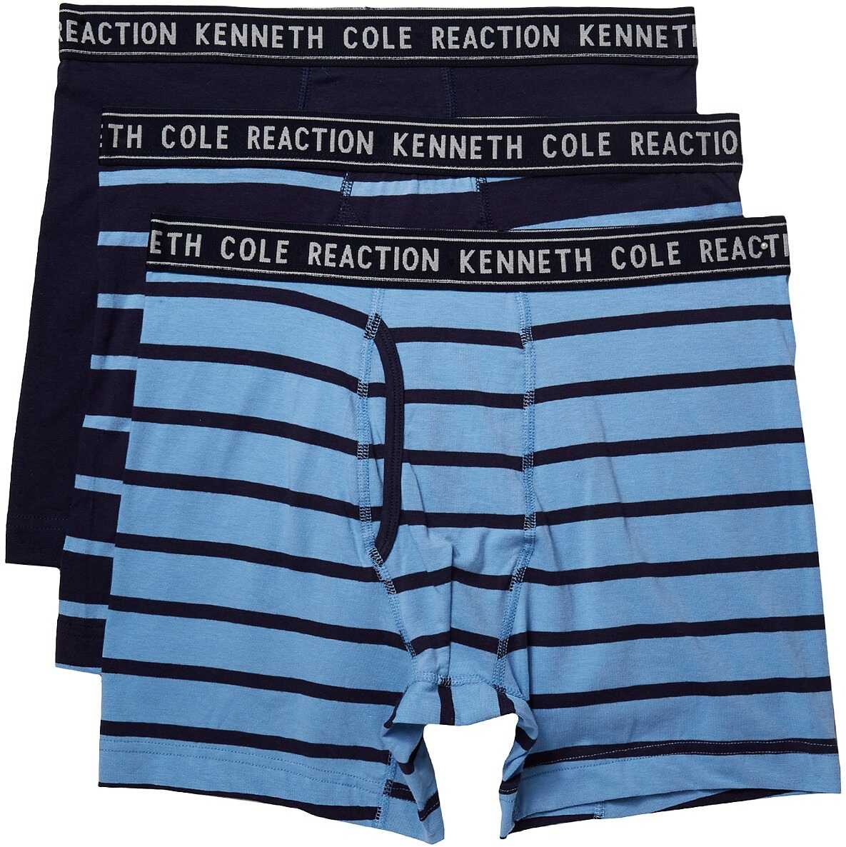 Lenjerie Kenneth Cole Reaction 3-Pack Boxer Brief Mystic Blue Hudson Blue Stripe/Hudson Blue Stripe/Hudson Blue