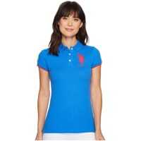 Tricouri Polo Contrast Patch Big Pony Polo Shirt Femei