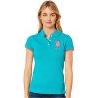 Tricouri Polo Contrast Patch Big Pony Polo Shirt Femei
