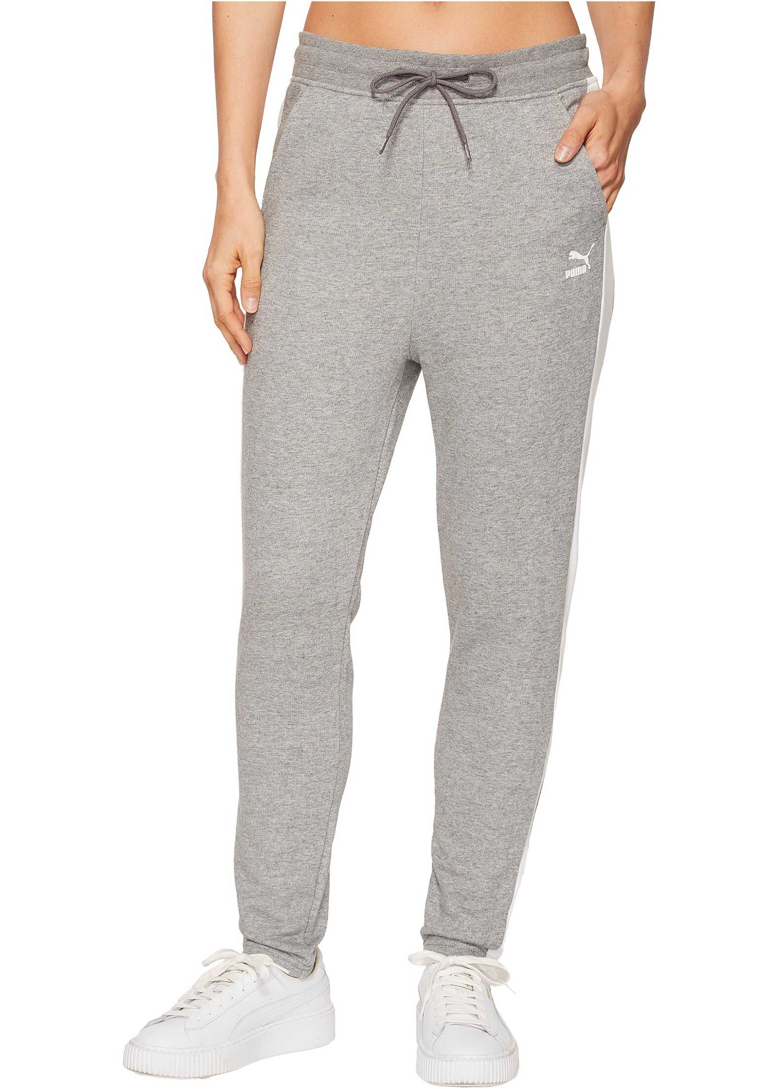 Pantalon PUMA Classics Logo Open Hem Pants Medium Gray Heather